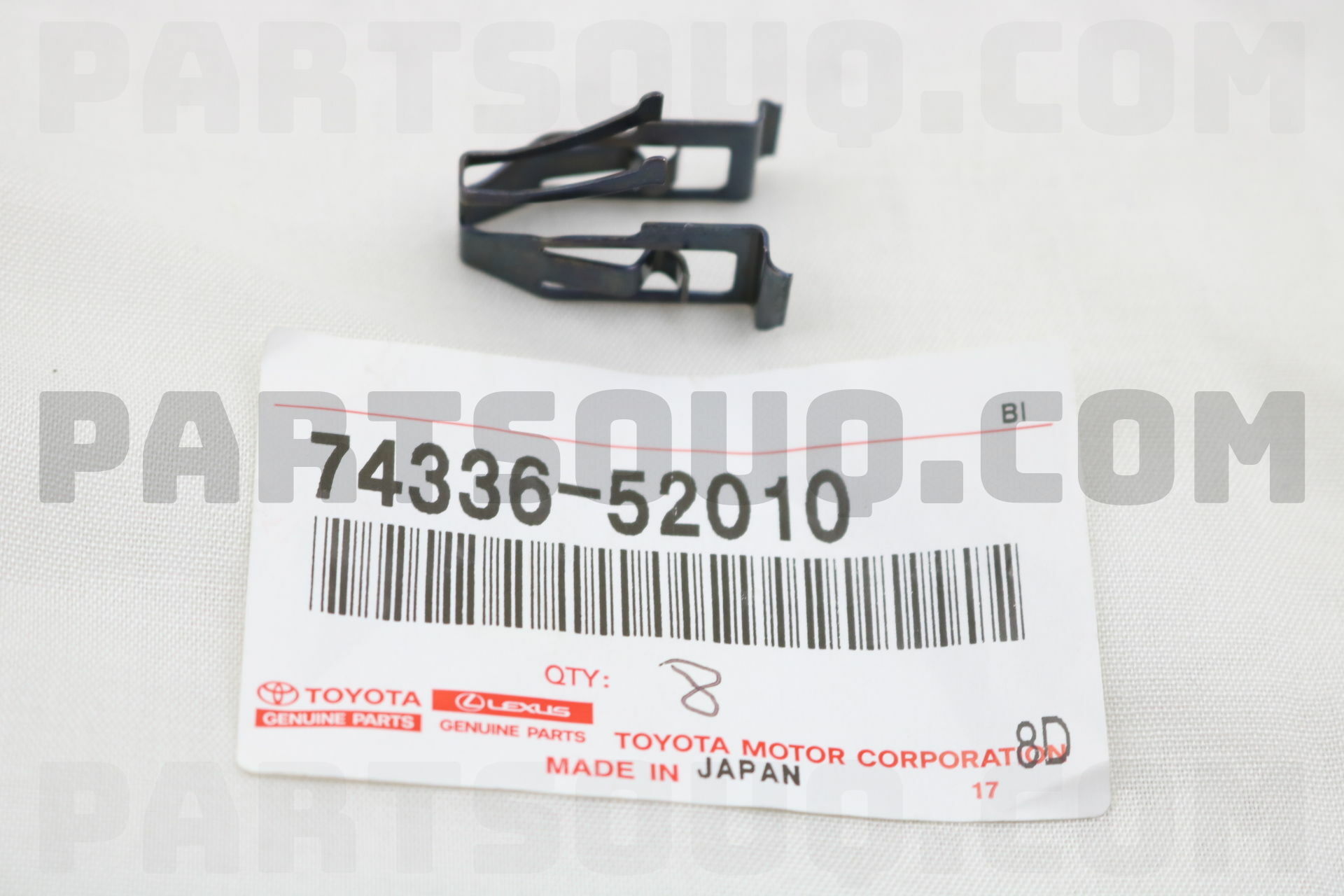 Clip 74336-52010 Visor Arm Set Genuine Toyota Parts 