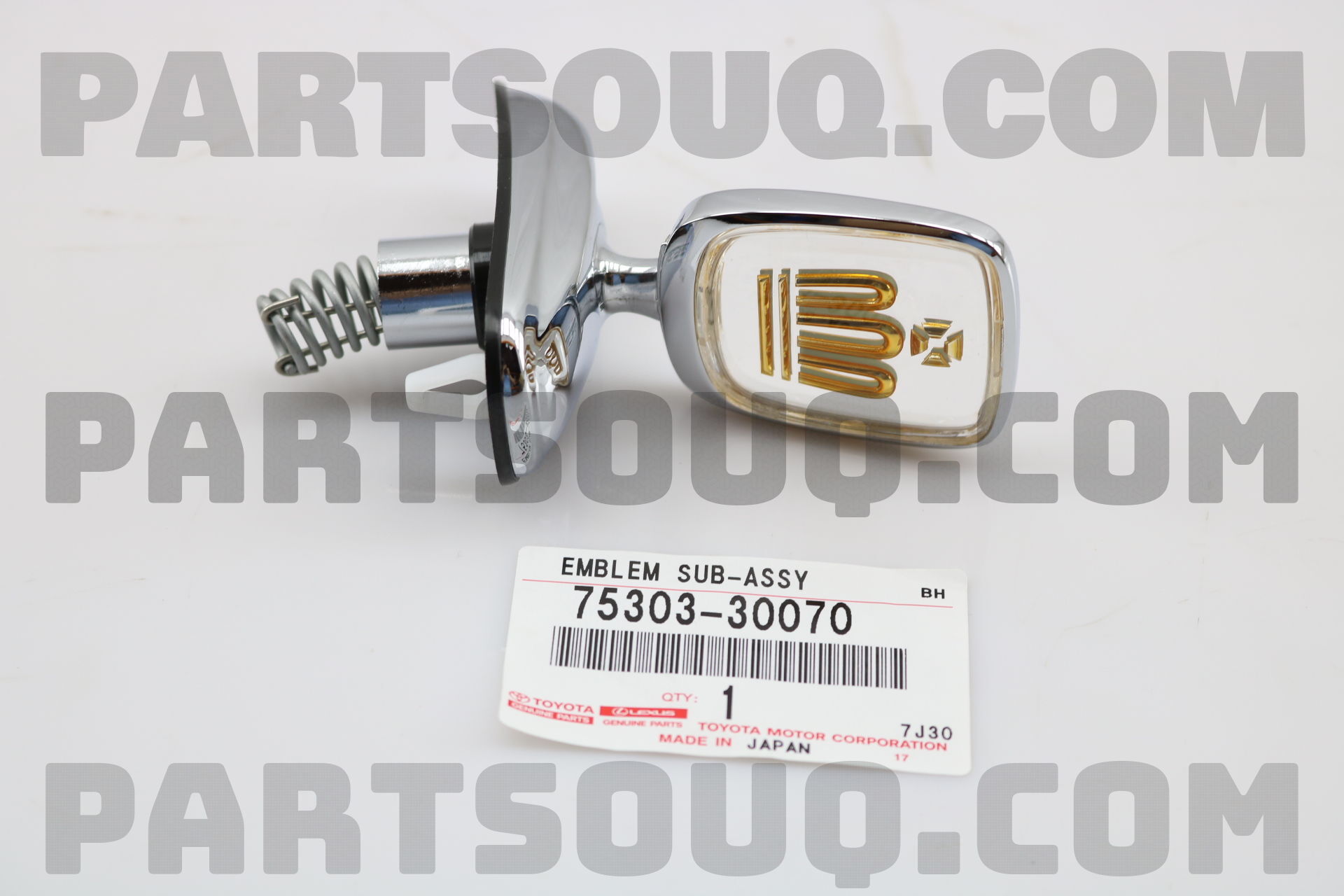 EMBLEM SUB-ASSY, HOOD 7530330070 | Toyota Parts | PartSouq