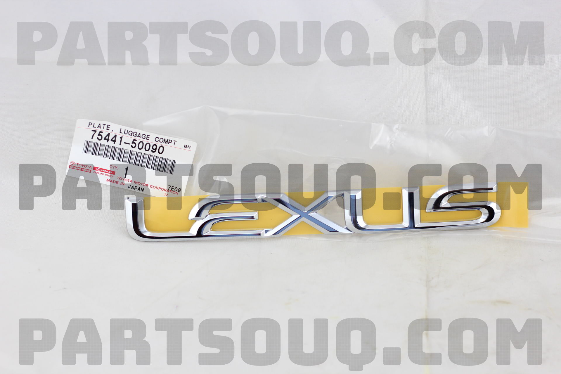 PLATE, LUGGAGE COMPARTMENT DOOR NAME, NO.1 7544150090 | Toyota