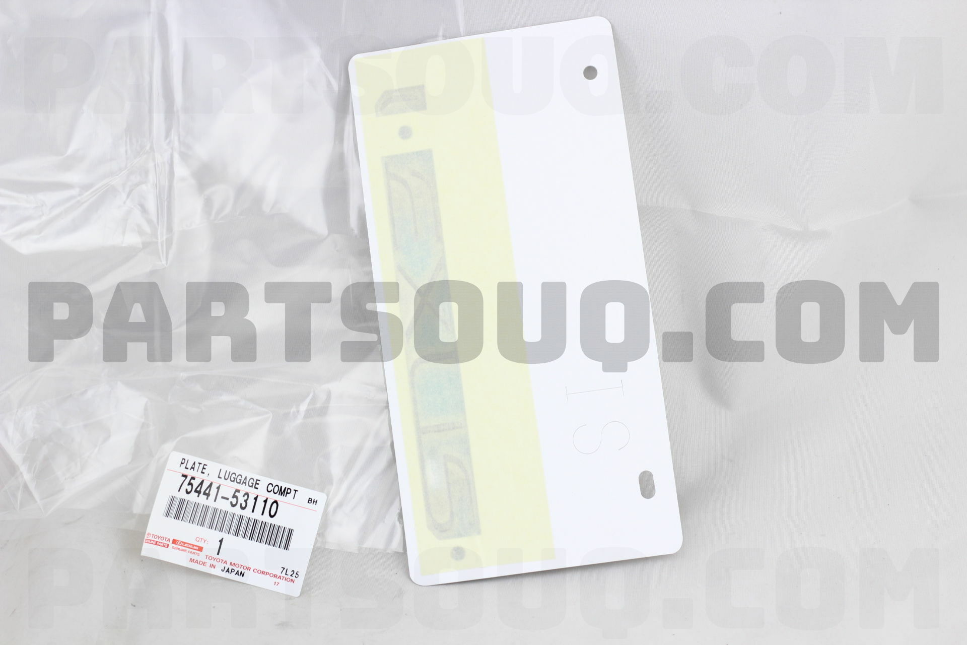 PLATE, LUGGAGE COMPARTMENT DOOR NAME, NO.1 7544153110 Toyota Parts PartSouq