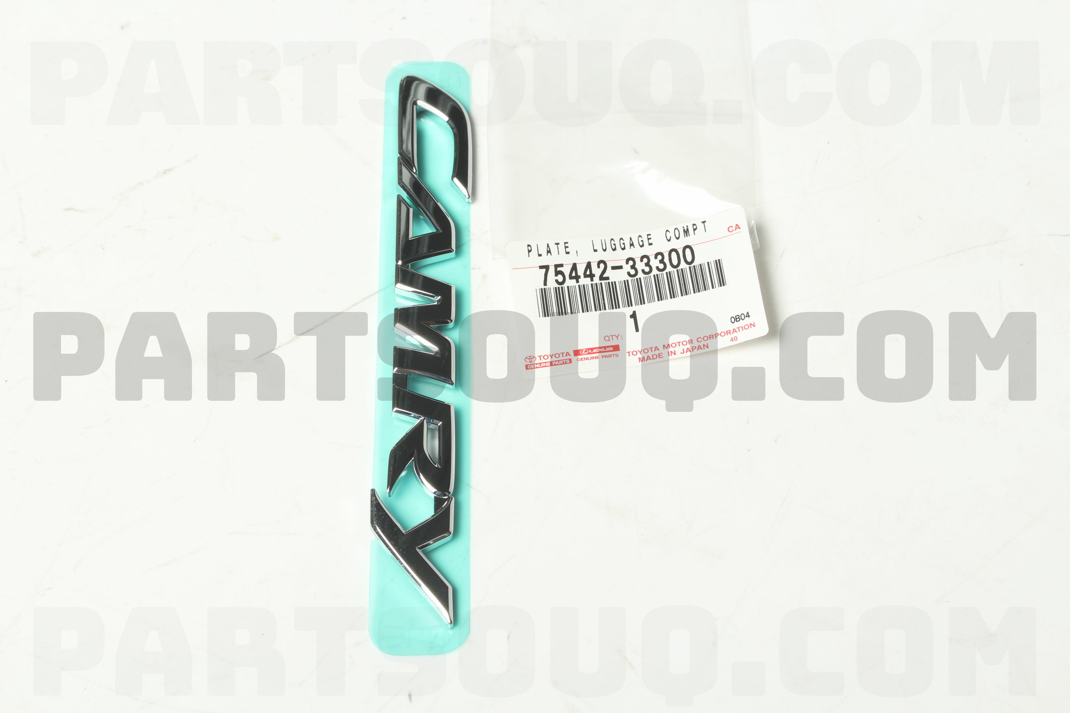 PLATE, LUGGAGE COMPARTMENT DOOR NAME, NO.2 7544233300 Toyota Parts PartSouq