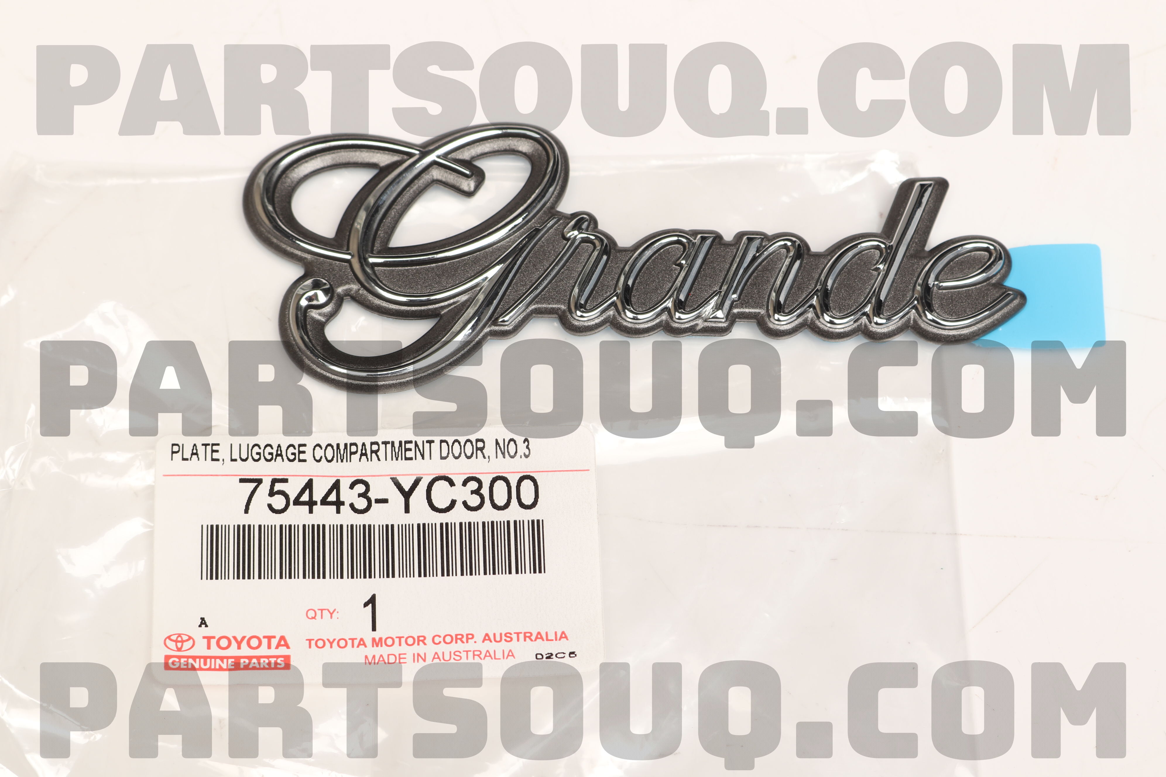 PLATE, LUGGAGE COMPA 75443YC300 | Toyota Parts | PartSouq