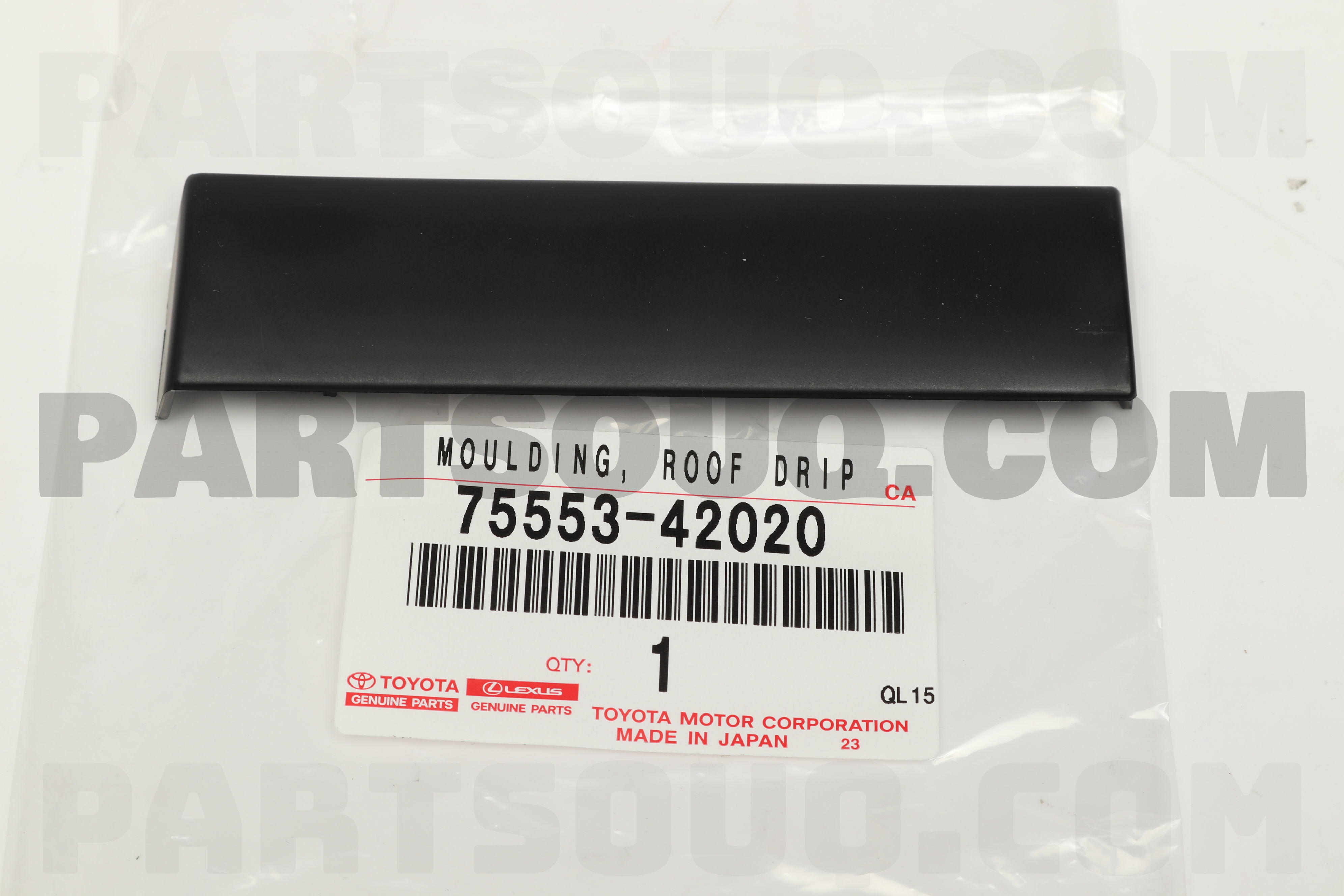 MOULDING, ROOF DRIP SIDE FINISH, REAR RH 7555342020 | Toyota Parts 