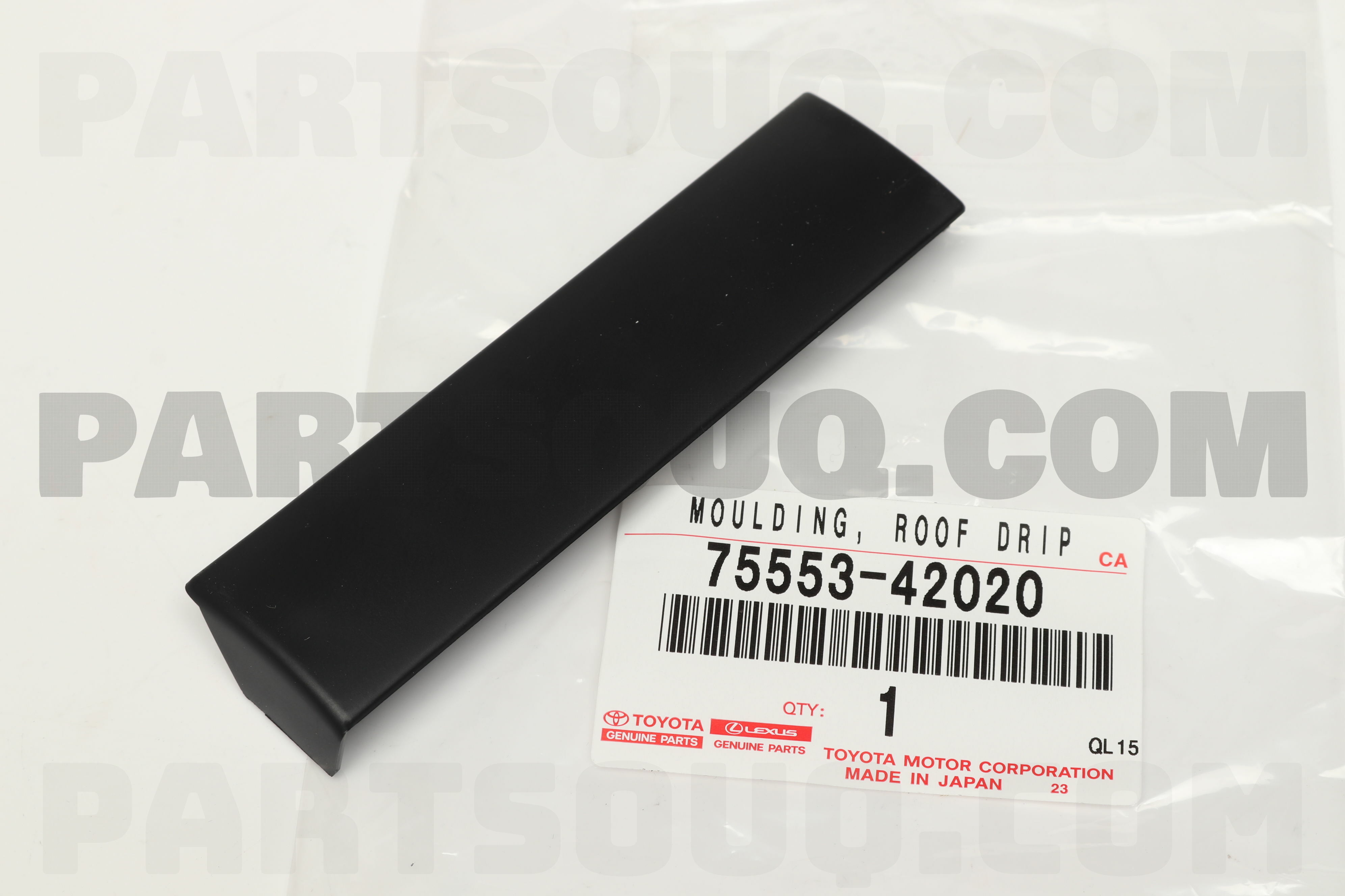 MOULDING, ROOF DRIP SIDE FINISH, REAR RH 7555342020 | Toyota Parts 