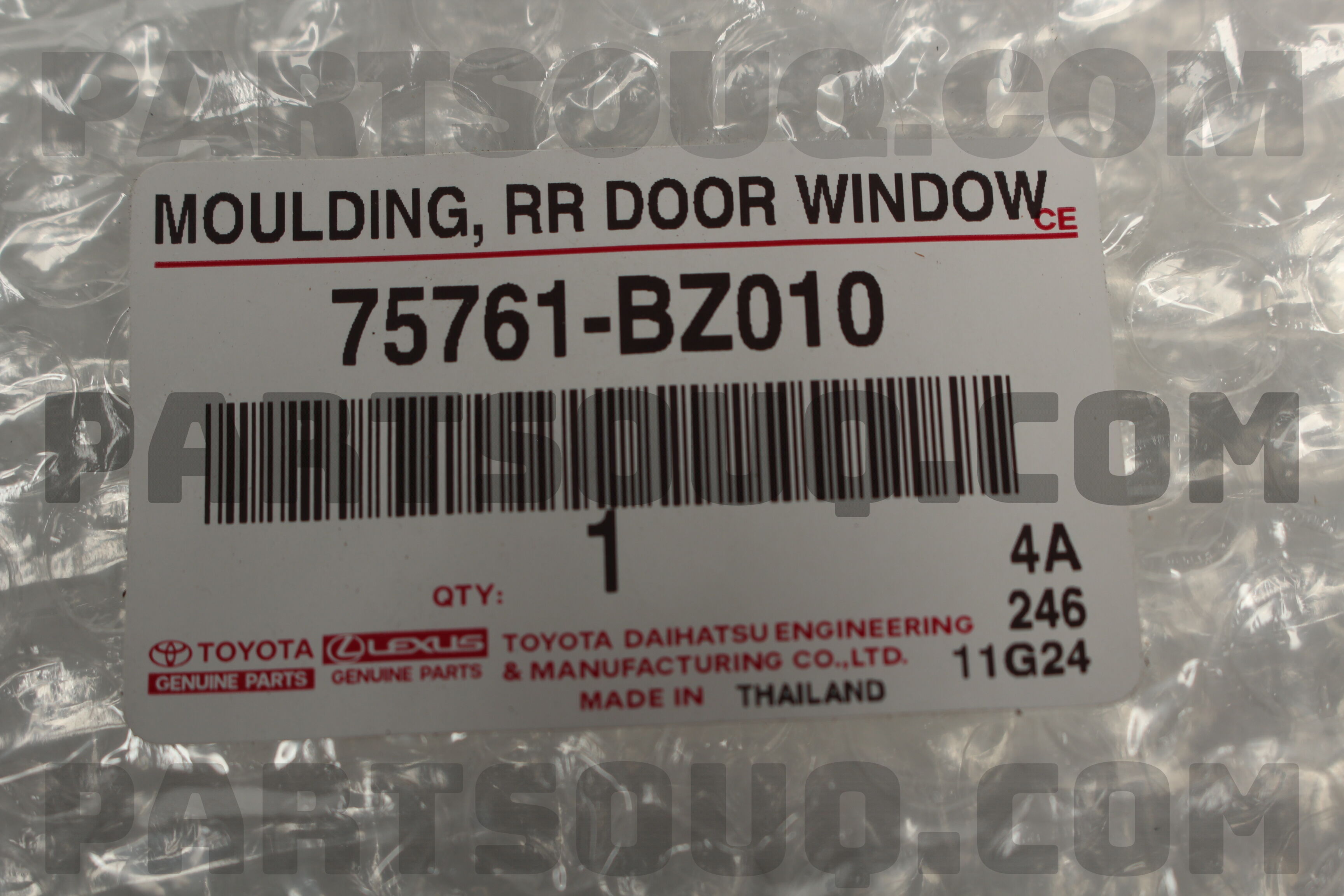 MOULDING, RR DOOR WI 75761BZ010 | Toyota Parts | PartSouq