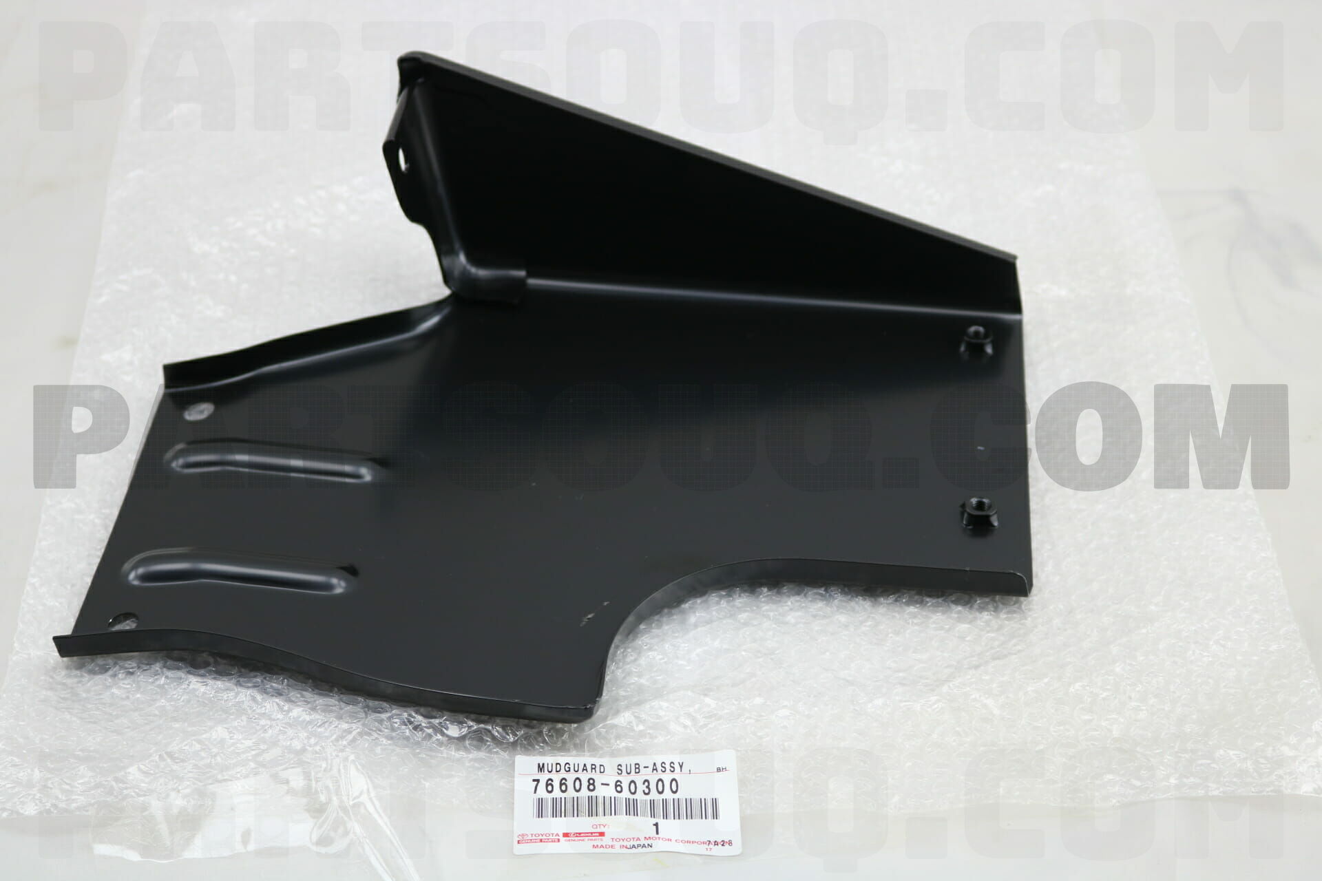 BRACKET, REAR BODY MUDGUARD, LH 7660860300 | Toyota Parts