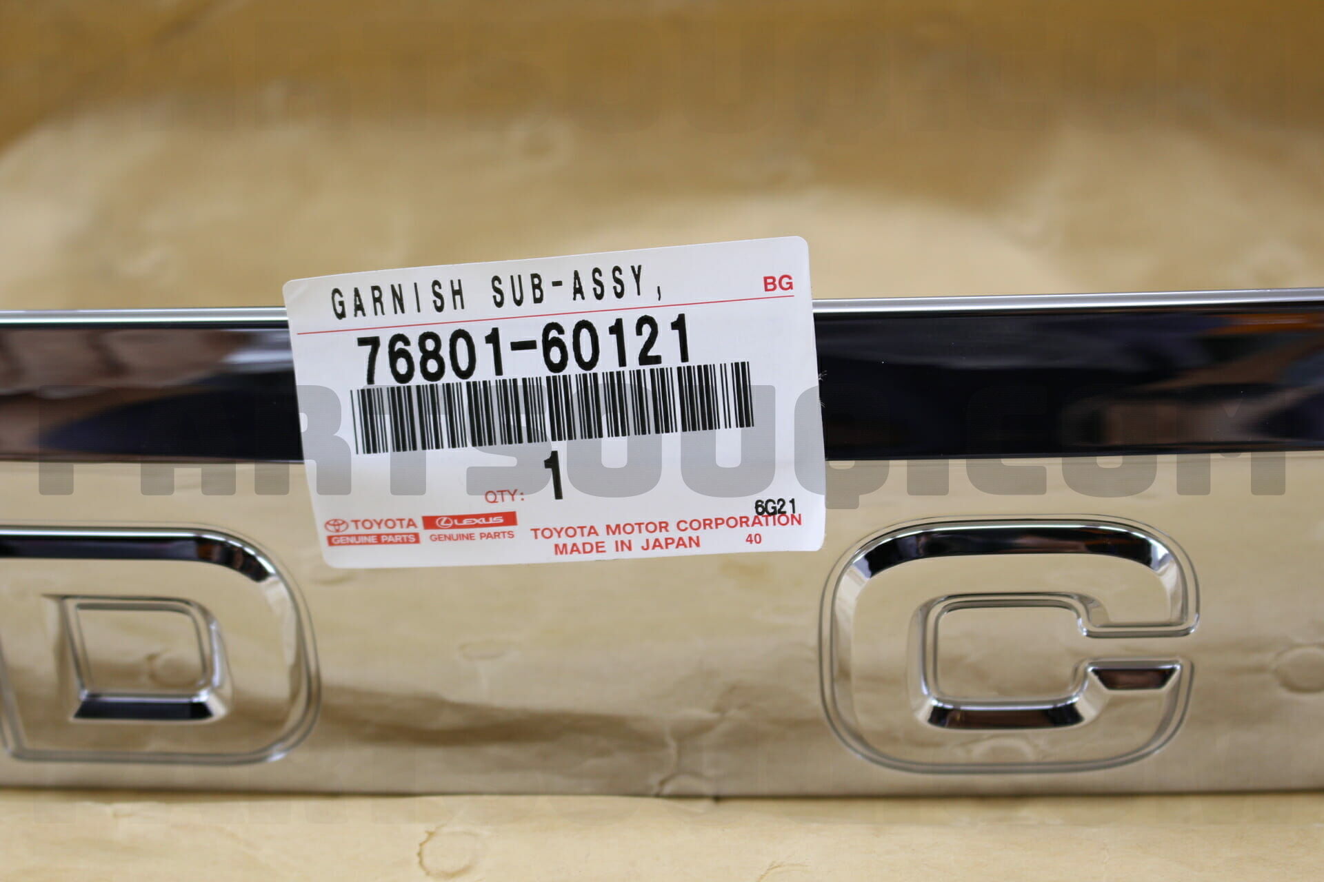 Genuine Toyota 76801-52240 Door Garnish Sub Assembly Genuine Toyota 76801-52240 Door Garnish Sub Assembly