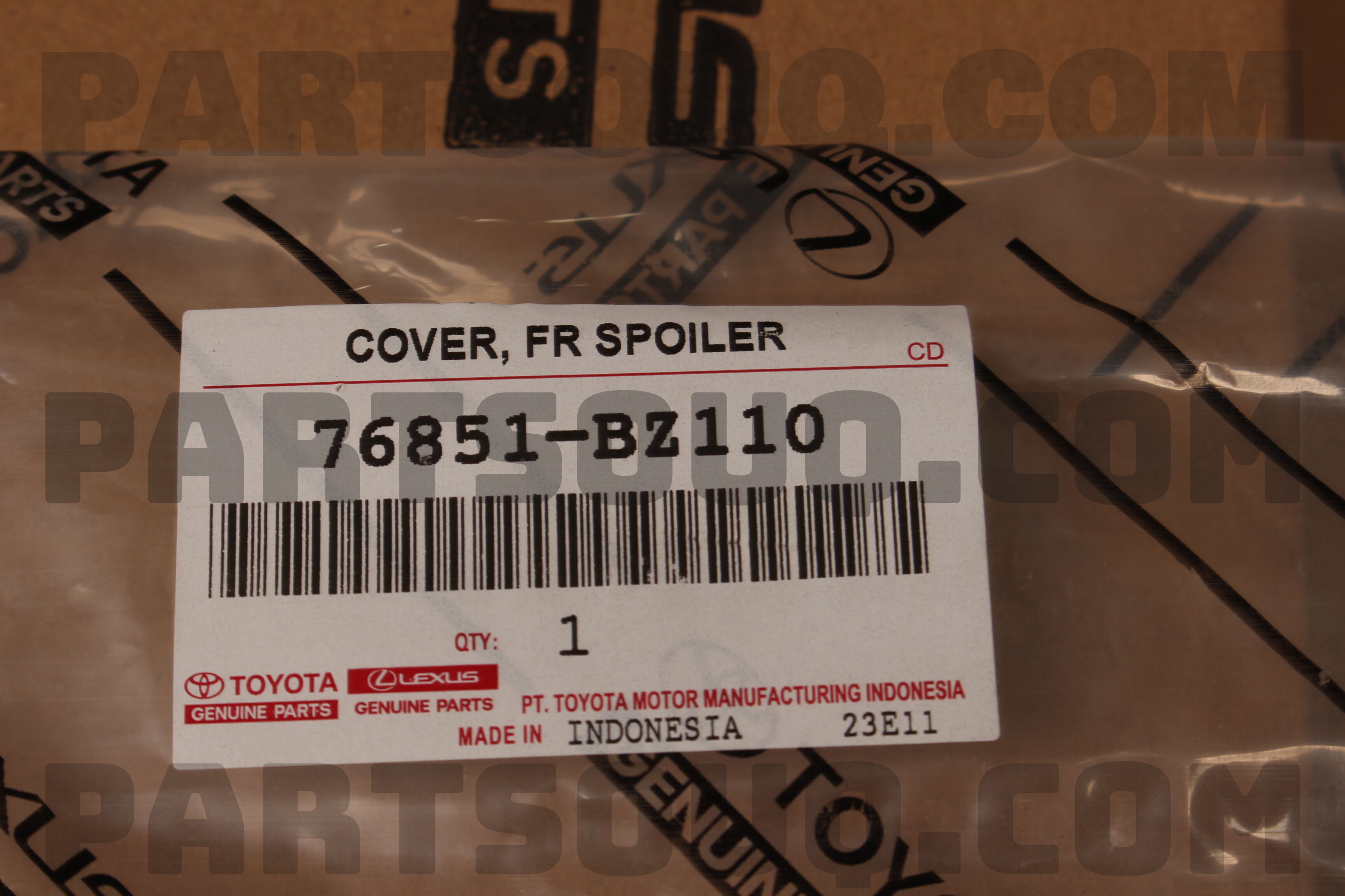 COVER FR SPOILER 76851BZ110 | Toyota Parts | PartSouq