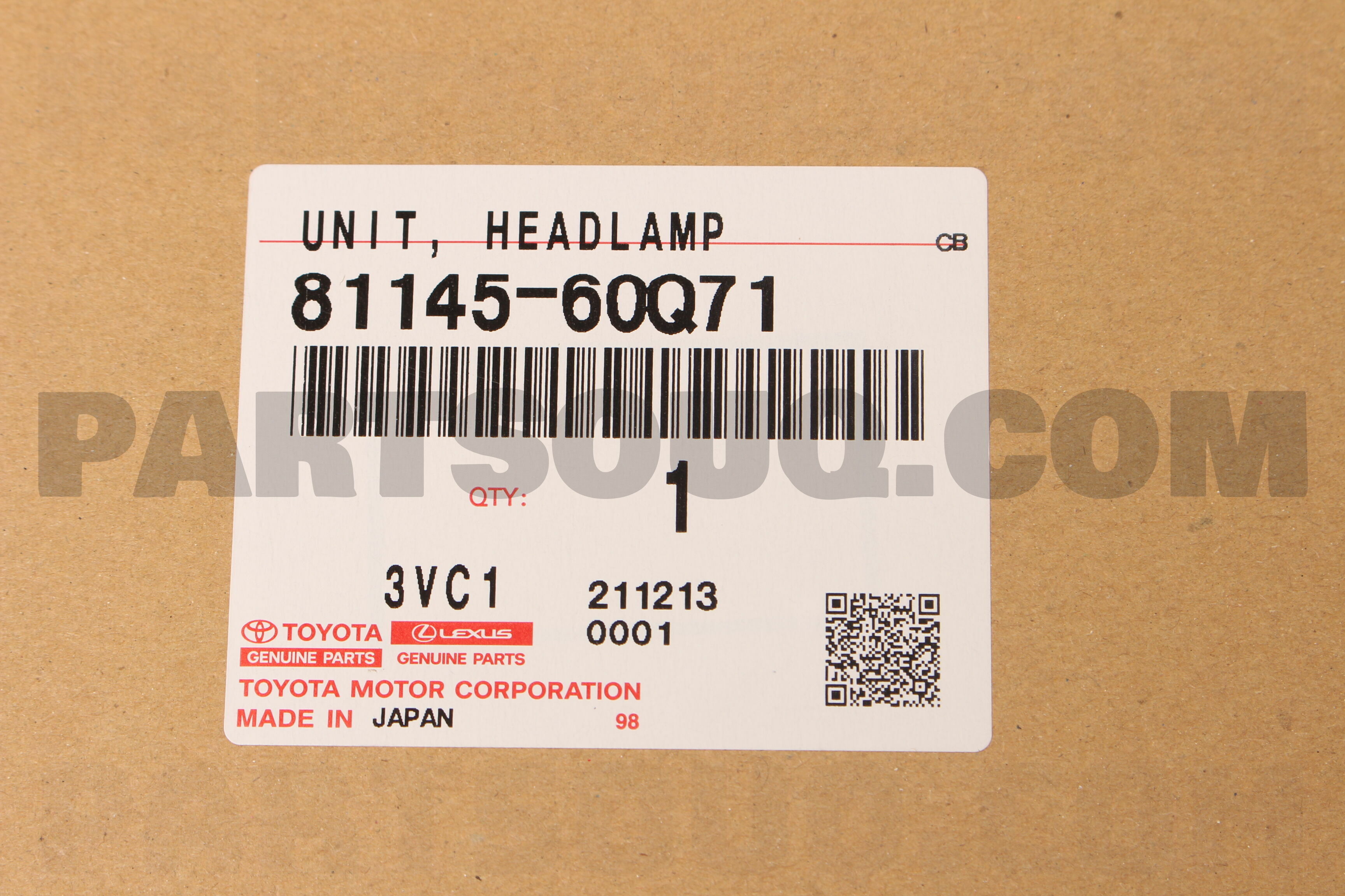UNIT HEADLAMP 8114560Q71 | Toyota Parts | PartSouq