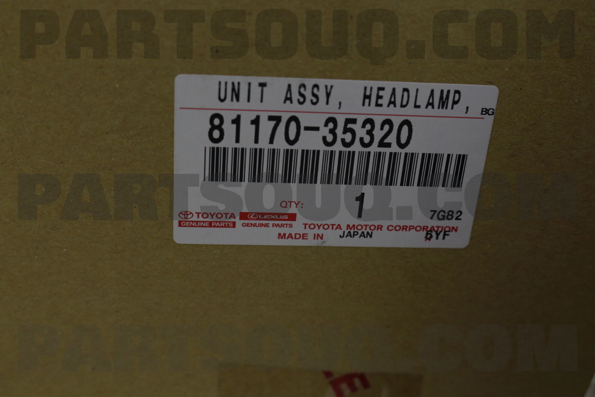 UNIT ASSY, HEADLAMP, LH 8117035320 | Toyota Parts | PartSouq
