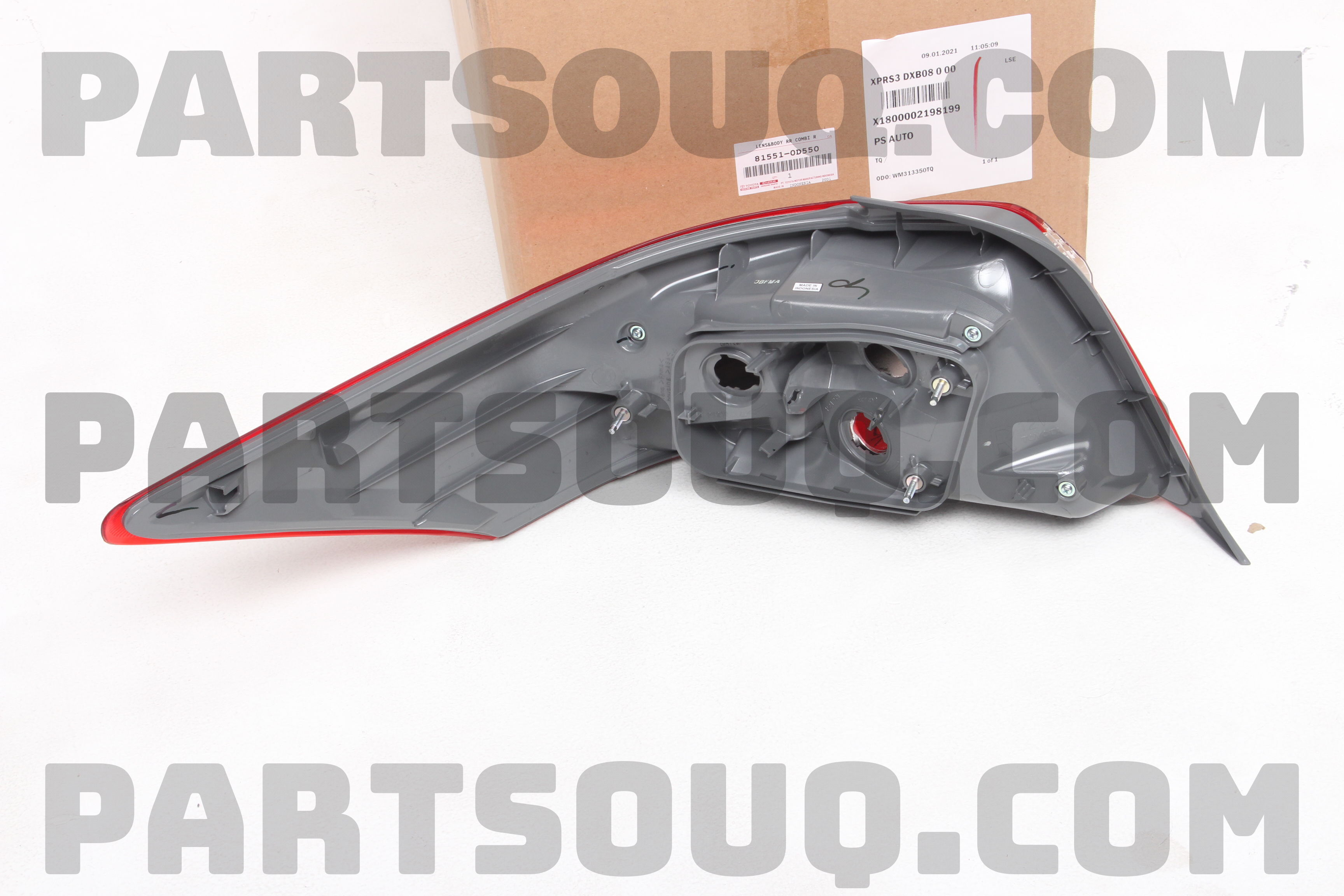LENS & BODY, REAR COMBINATION LAMP, RH 815510D550 | Toyota Parts | PartSouq