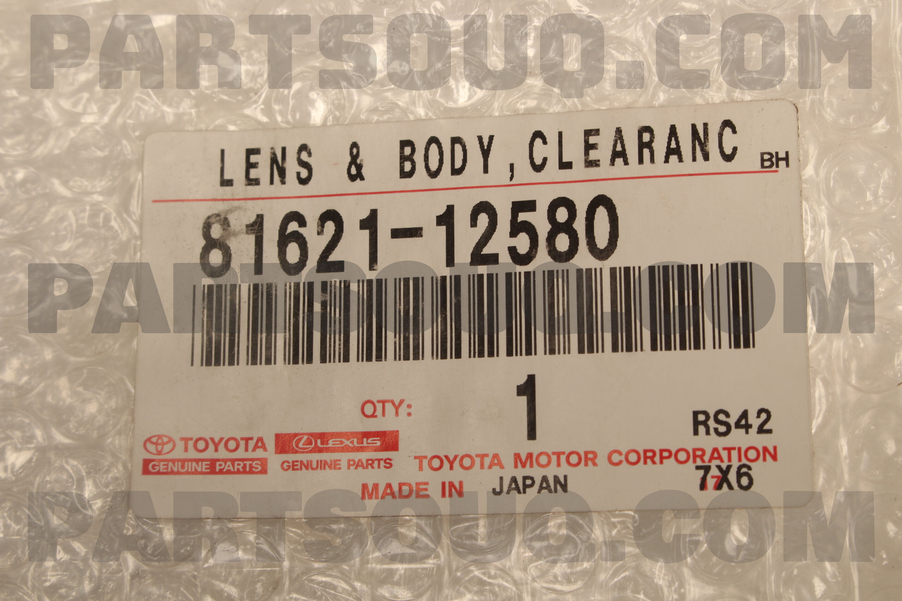 LENS, PARKING & CLEARANCE LAMP, LH 8162112580 | Toyota Parts