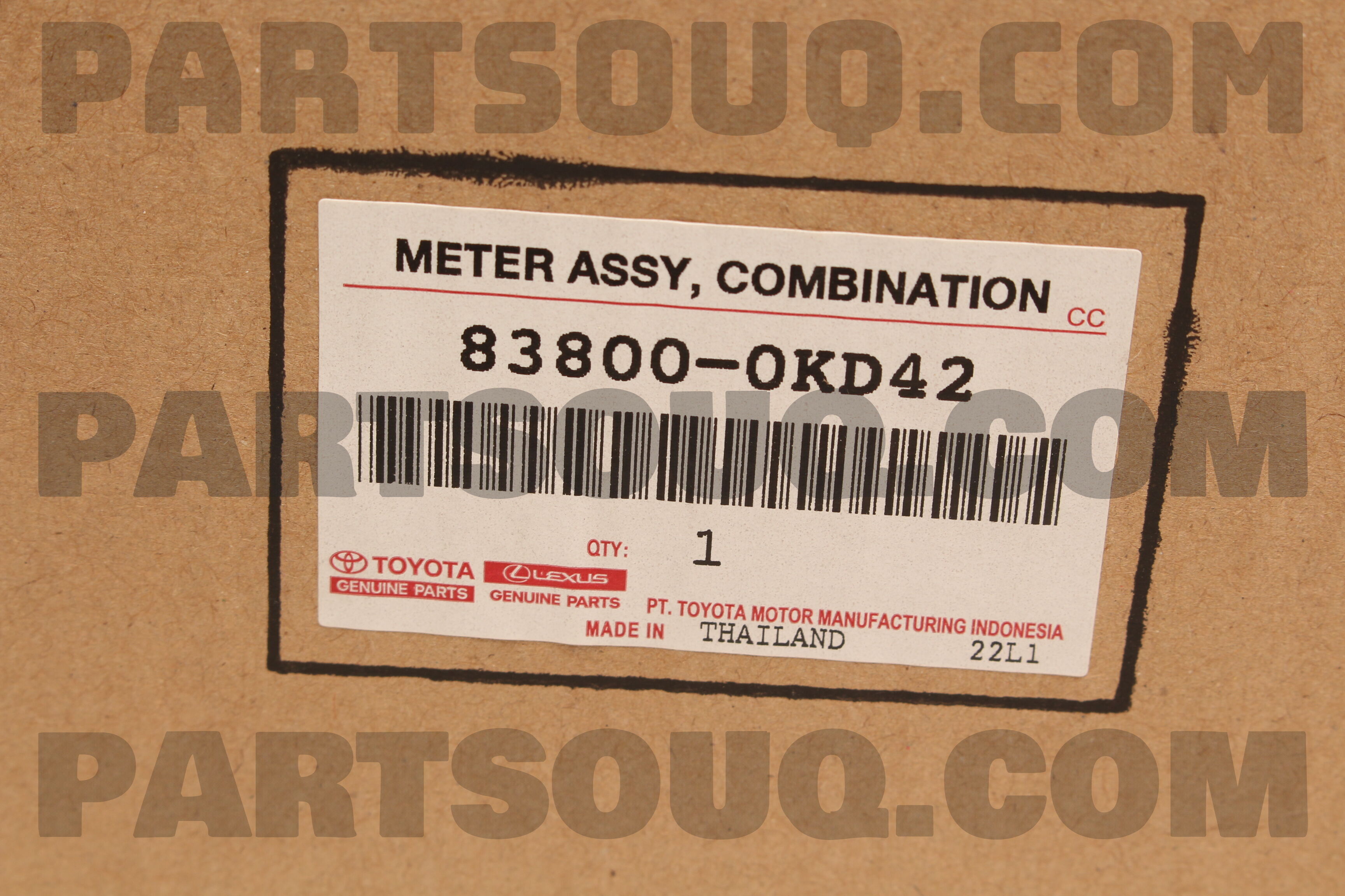【別倉庫からの配送】 | 838000KD42 COMBINATION ASSY, METER Toyota PartSouq | Parts ビジネス・経済