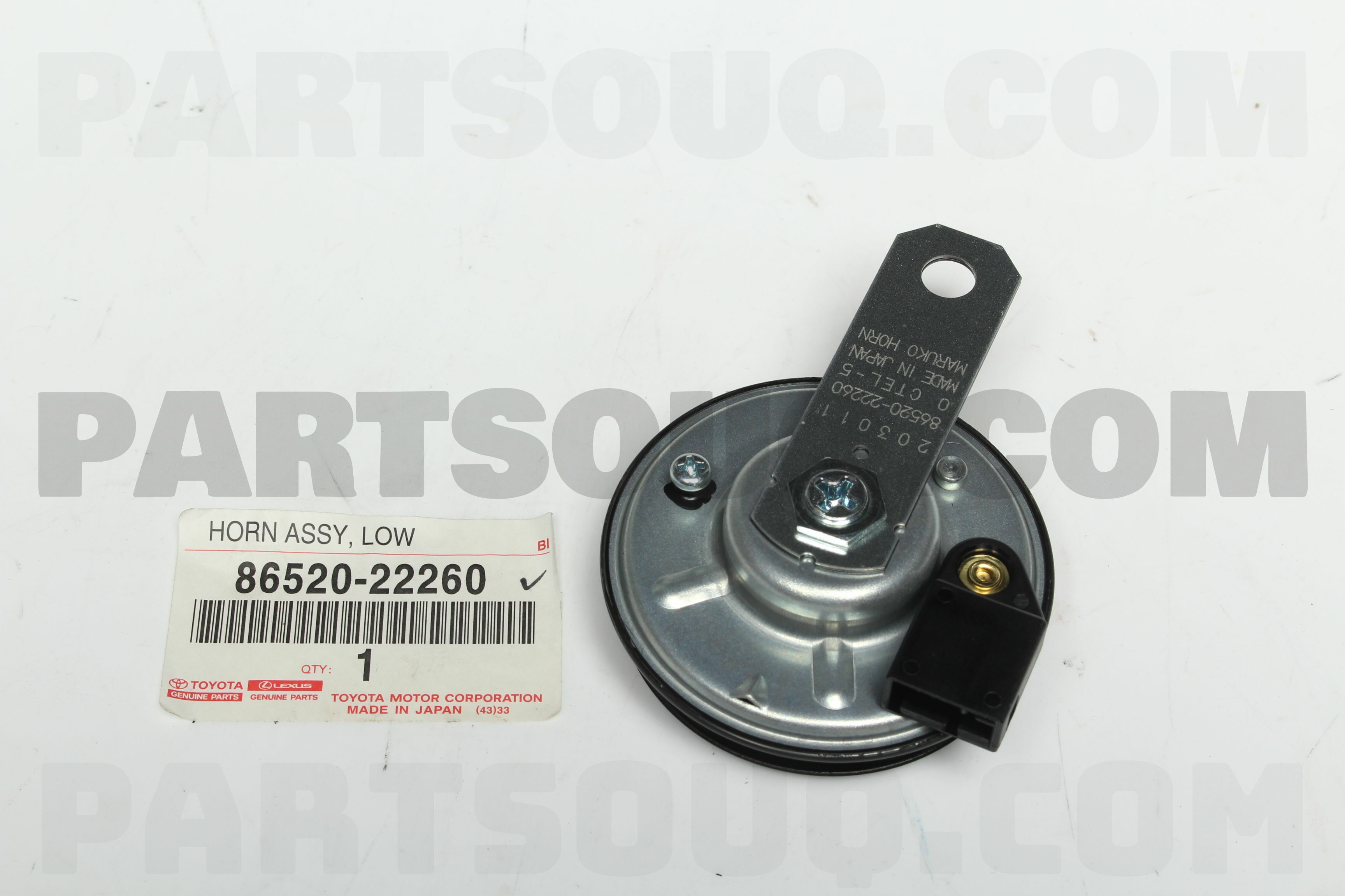 HORN ASSY, LOW PITCHED 8652022260 | Toyota Parts | PartSouq