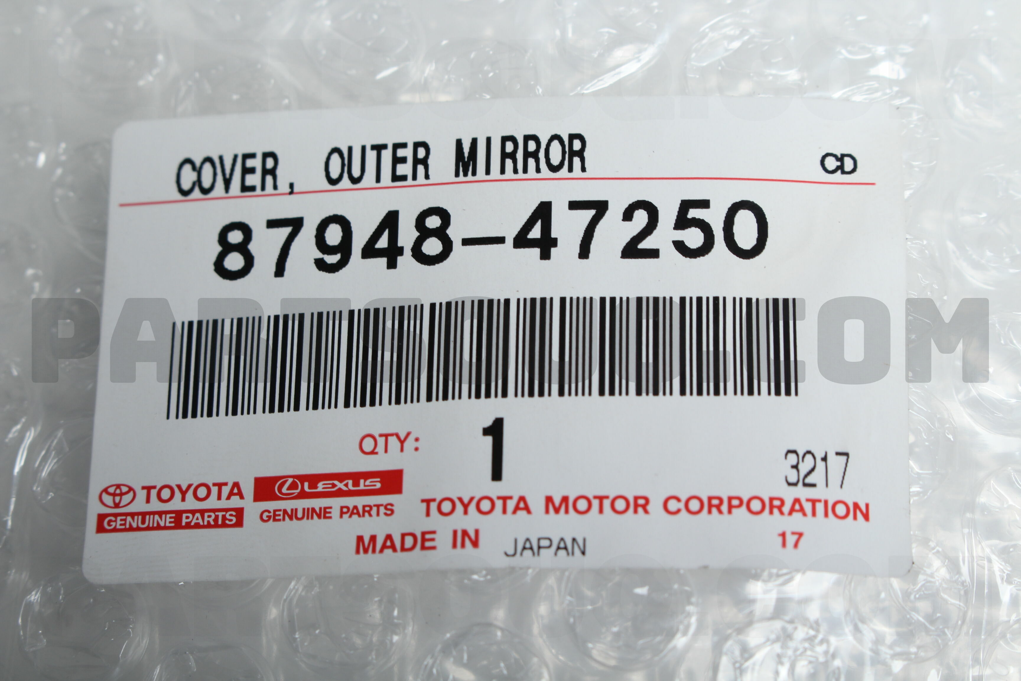 COVER, OUTER MIRROR 8794847250 | Toyota Parts | PartSouq