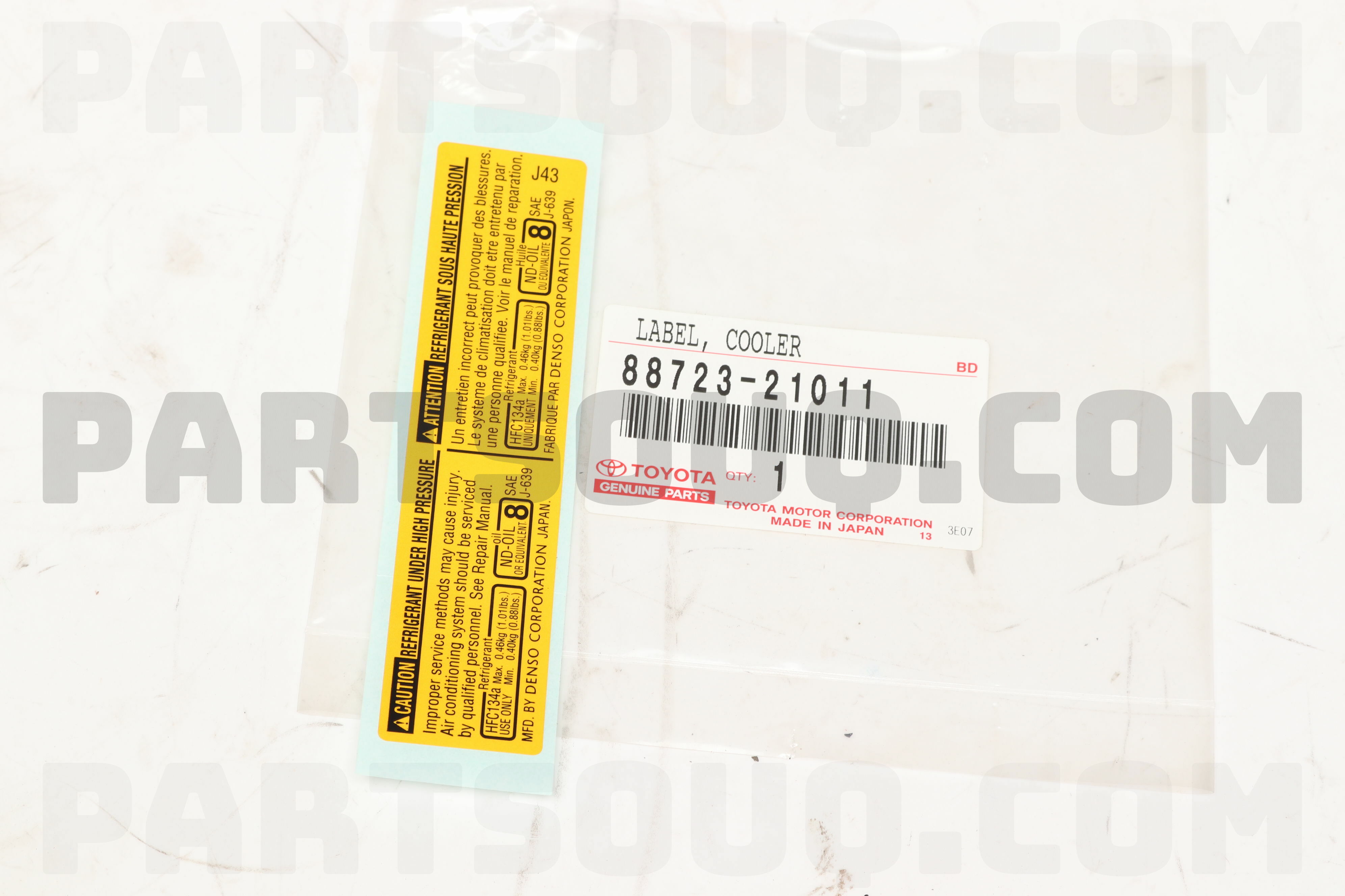 当店在庫してます！ 8872321011 CAUTION SERVICE COOLER LABEL, | Parts Toyota ギター