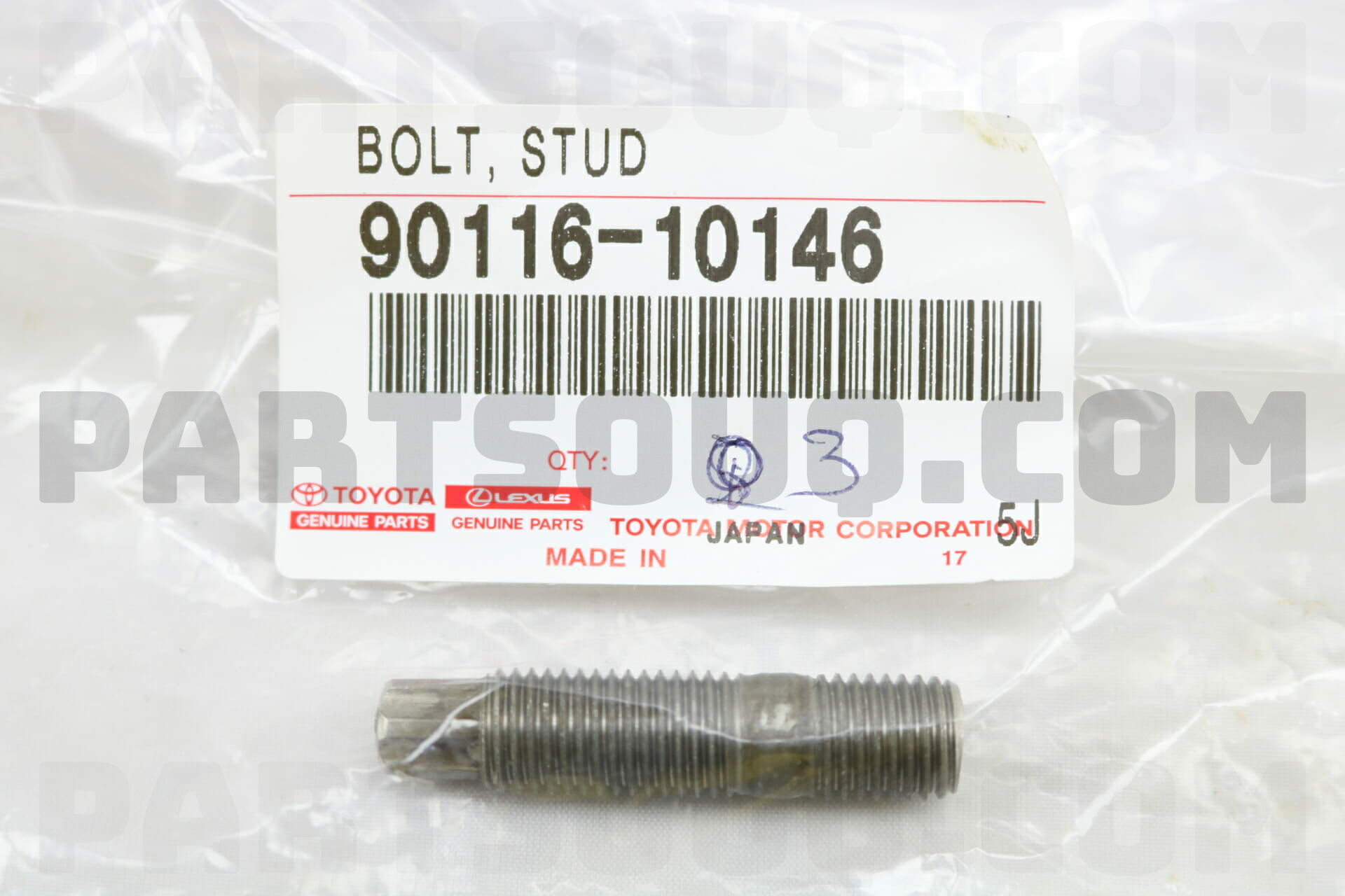 BOLT, STUD(FOR MANIFOLD CONVERTER) 9011610146 | Toyota Parts