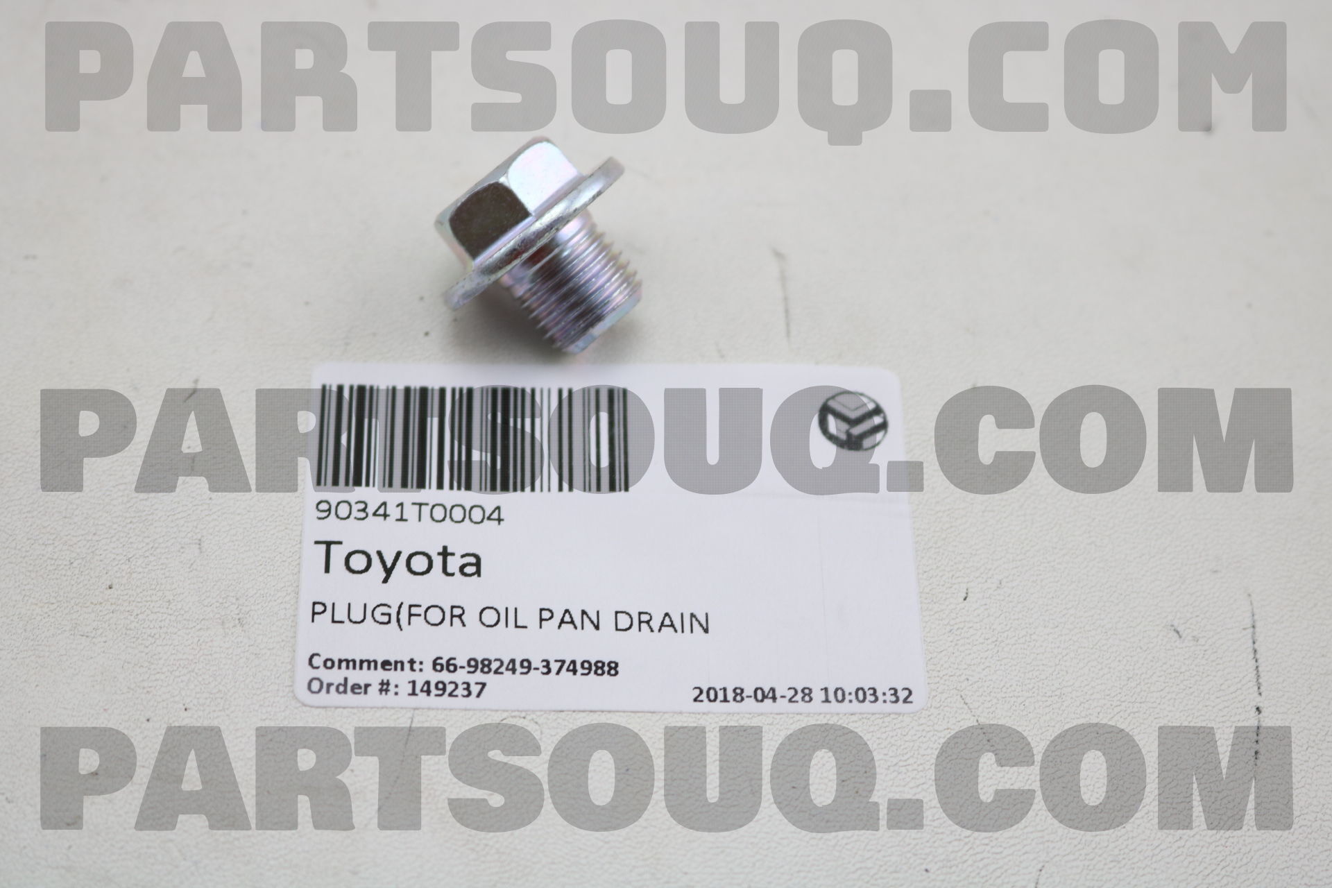 thumbnail image 2 of OEM Toyota Automatic Transmission Oil Pan Drain Plug – 90341-12034 2 of 5