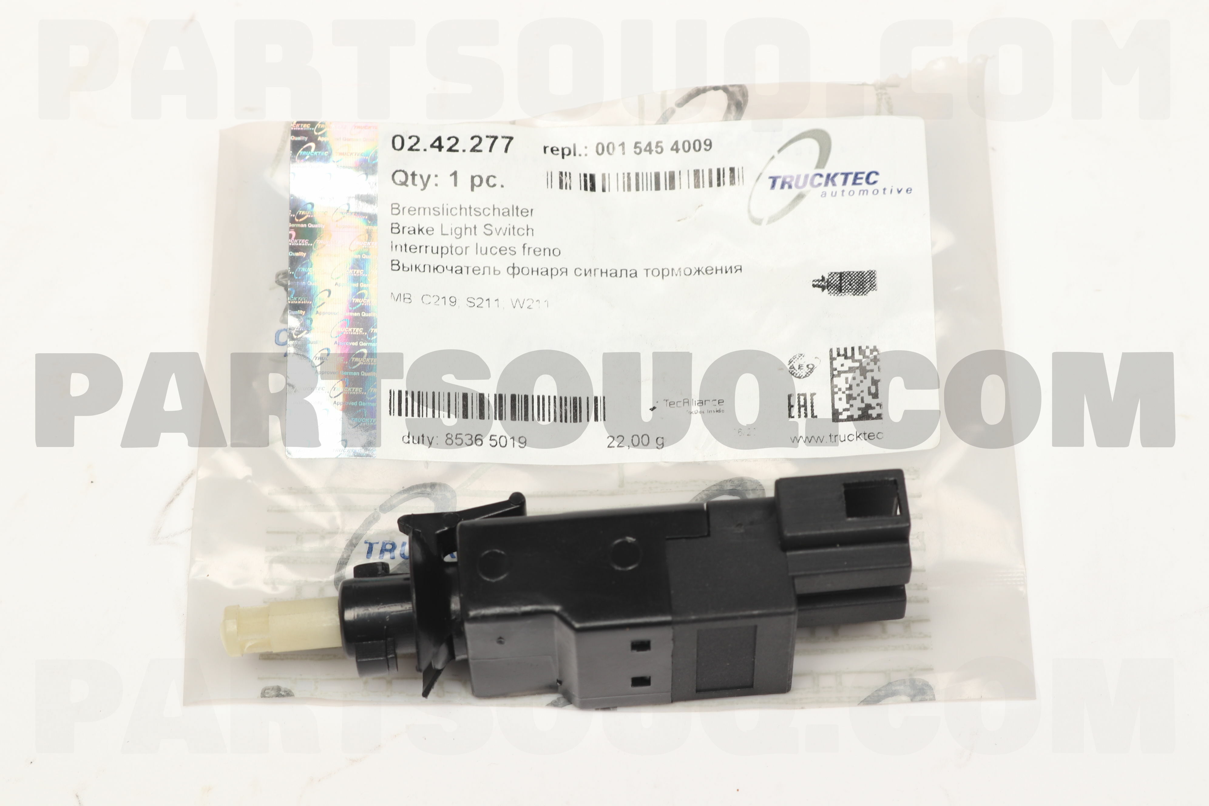 SWITCH,STOP LIGHTE(W211) 0015454009 MERCEDES Parts PartSouq