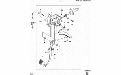 Clutch pedal unit