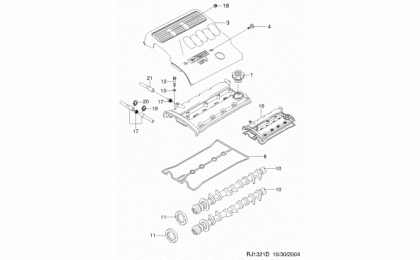 Cam support & shaft (fam i dohc)