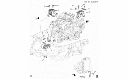 Engine & Transmission mounting (ltg / 2.0x, automatic m3d)