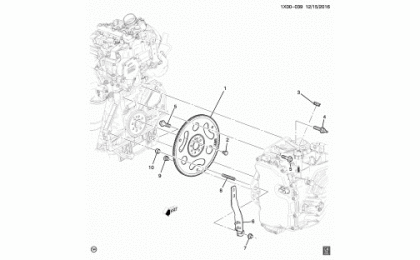 Engine to transmission mounting (lyx / 1.5v, automatic mnk) 1