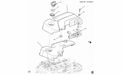 Intake manifold shield / Covers (lyx / 1.5v)