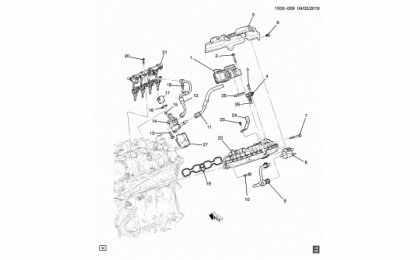 Engine asm-1.5l l4 part 5 intake manifold & fuel related parts (lyx / 1.5v)