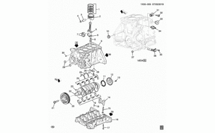 Engine asm-1.5l l4 part 1 cylinder block & Related parts (lyx / 1.5v)