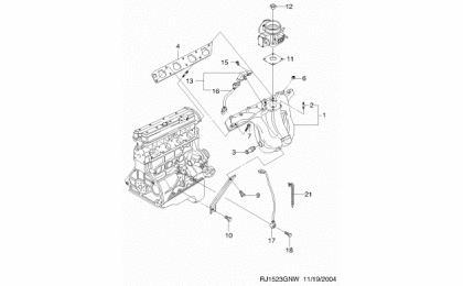 Intake manifold (fam ii dohc) (1523) 1