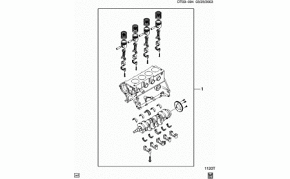 Cylinder block and crankshaft (lxt / 1.6)