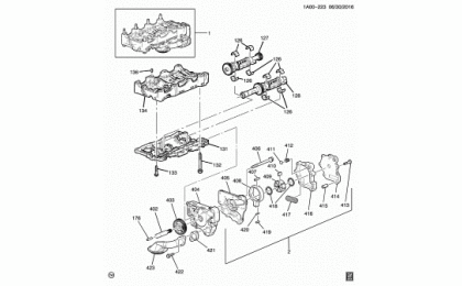 Engine asm-2.0l l4 part 8 oil pump & Balance shaft detail (ltg / 2.0x)