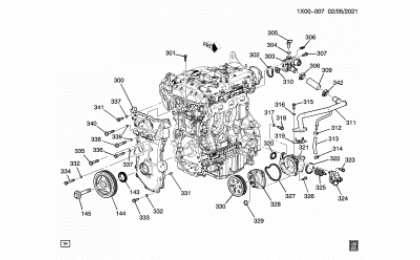 Conj motor-2.0l l4 part 3 cubierta delantera y refrigeración (ltg / 2.0x)