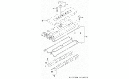 Nockenhalter & Welle(fam ii dohc) (1323) 1