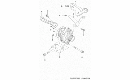 Alternator mount (fam ii dohc) (1753) 2