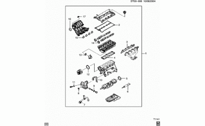 Engine assembly 1.6l l4 seals and gasket (lxt / 1.6)