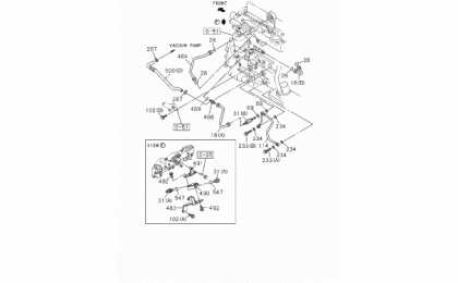 0-52 - oil and vacuum piping; engine 6