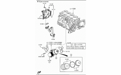 1400c-oil pump & Filter (diesel)(1600cc)