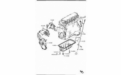 1040c-oil pan & Timing cover (diesel)(1600cc)