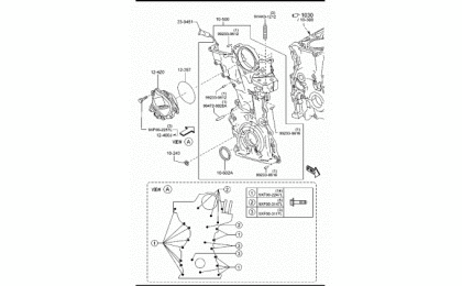 1040a-oil pan & Timing cover (gasoline) 2