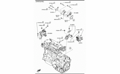 3900b-engine & T / Mission mountings (automatic transmission)(2wd)(gasoline)