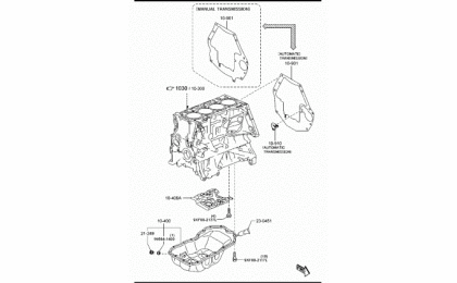 1040a-oil pan & Timing cover (gasoline) 1
