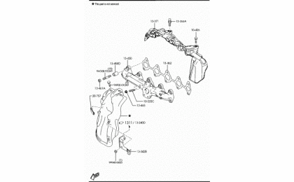 1310c-exhaust manifold (diesel)(1600cc) 1
