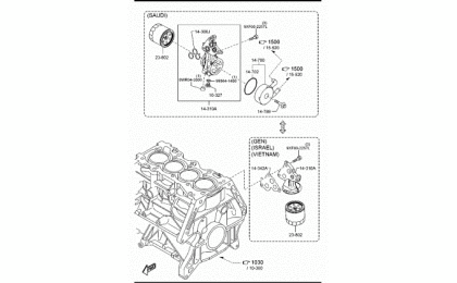 1400a-oil pump & Filter (gasoline)(2000cc) 1