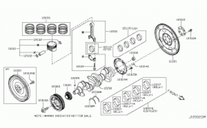 Piston, crankshaft & Flywheel