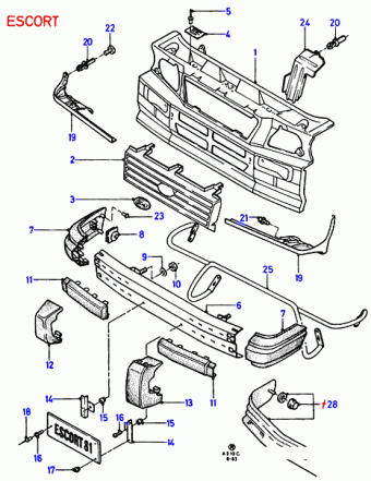 Escort CA 1981-1986 Europe 1981