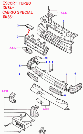 Escort CA 1981-1986 Europe 1981