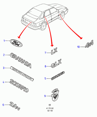 Granada/Scorpio DE 1992-1994 Europe 1992