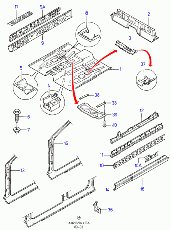 Escort/Orion EA 1990-1995 Europe 1990